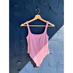 pink thong body suit